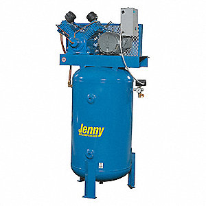 Jenny W5B-80V Two Stage Vertical Tank 80 Gallon Air Compressor Image